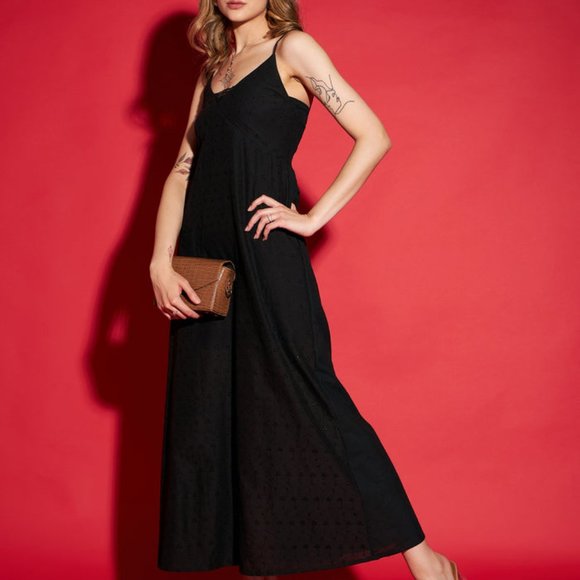 Pure Cotton black Maxi dress - Picture 2 of 5